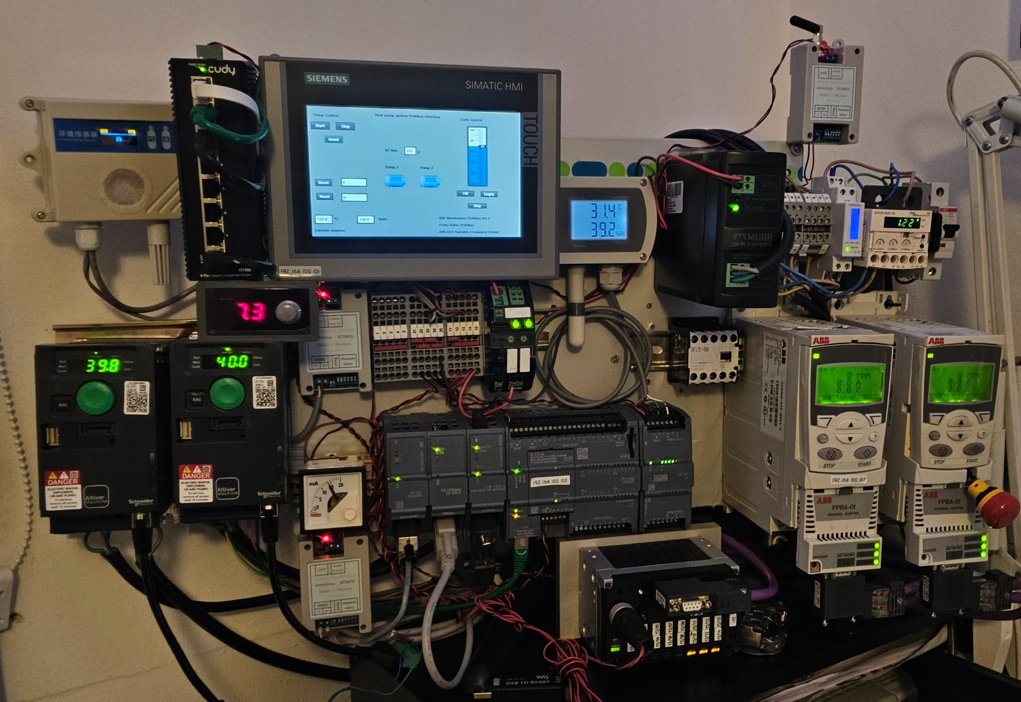 Integrated automation test rig